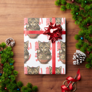 Yummy Ramen Kitten Wrapping Paper