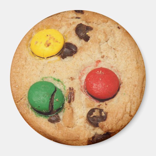 Yummy Realistic Chocolate Candy Cookie Magnet (Front)