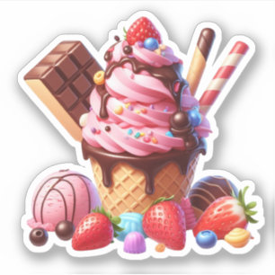 yummy strawberry ice cream