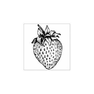 YUMMY STRAWBERRY RUBBER STAMP