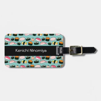 Yummy Sushi Fun Illustrated Pattern Luggage Tag
