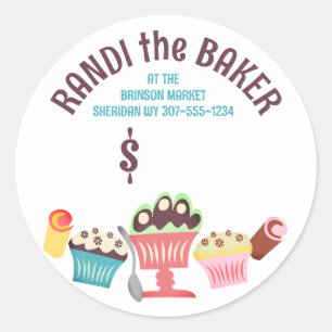 Yummy sweet desserts baker pastry chef stickers