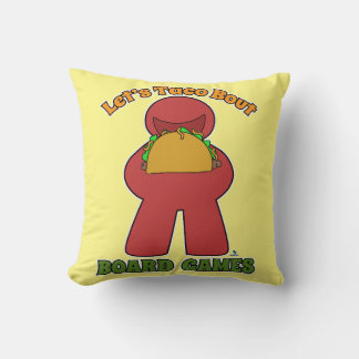 Yummy Taco Bout Board Games Meeple Art Cushion