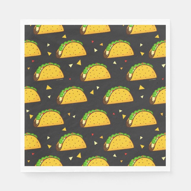 Yummy Taco Pattern Napkin (Front)