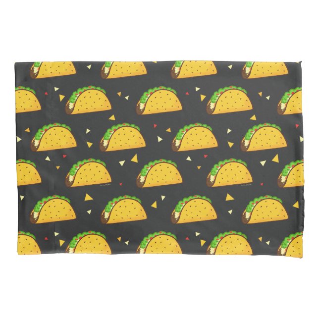 Yummy Taco Pattern Pillowcase (Front)