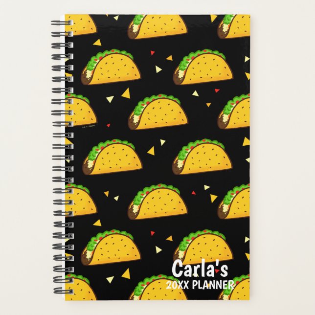 Yummy Taco Pattern Planner (Front)
