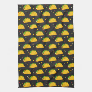 Yummy Taco Pattern Tea Towel