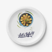 Yummy Tofu Paper Plate