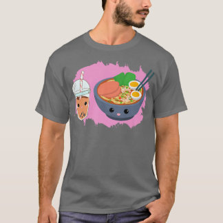 Yummy Tshirt Ramen Noodles Bowl And Boba Bubble Te