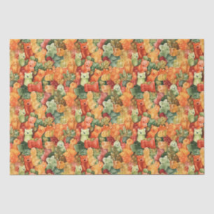 Yummy Watercolor Gummy Bear Pattern Tissue Paper