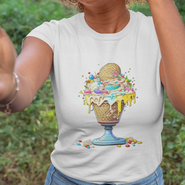 Yummy Whimsical Ice Cream Sundae T-Shirt (Creator Uploaded)