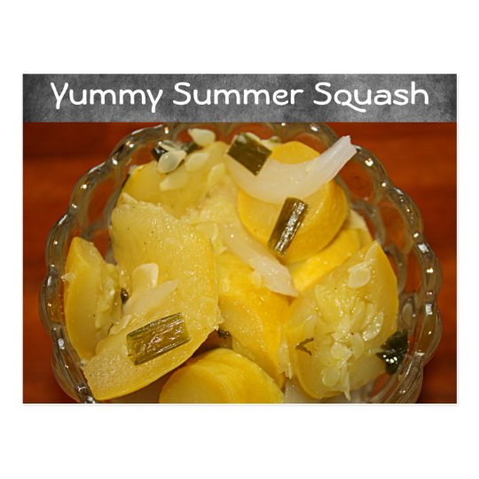 Yummy Yellow Squash Recipe Postcard