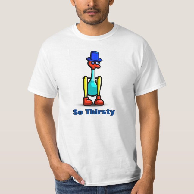 Yummy's Official Infinitely Thirsty Drinky-Bird T T-Shirt (Front)