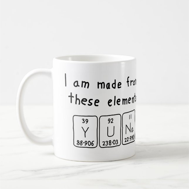 Yuna periodic table name mug (Left)
