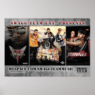 Yung Joc Swagg Team Flyer Back Poster