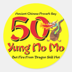 Yung No Mo 50th Birthday Classic Round Sticker