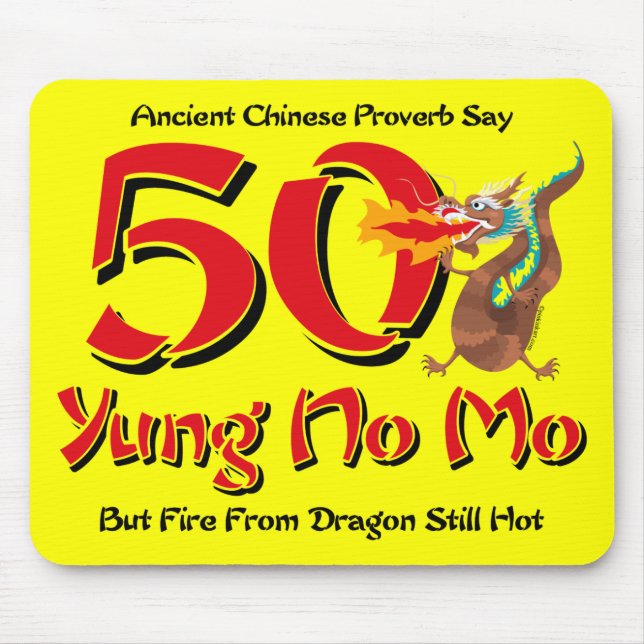 Yung No Mo 50th Birthday Mouse Mat (Front)