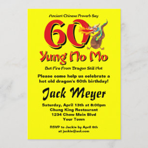 Yung No Mo 60th Birthday Invitation