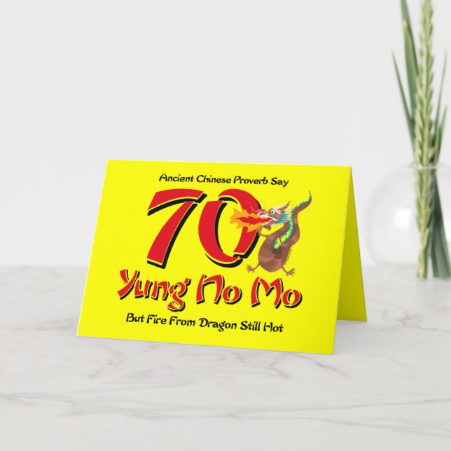 Yung No Mo 70th Birthday Card (Front)