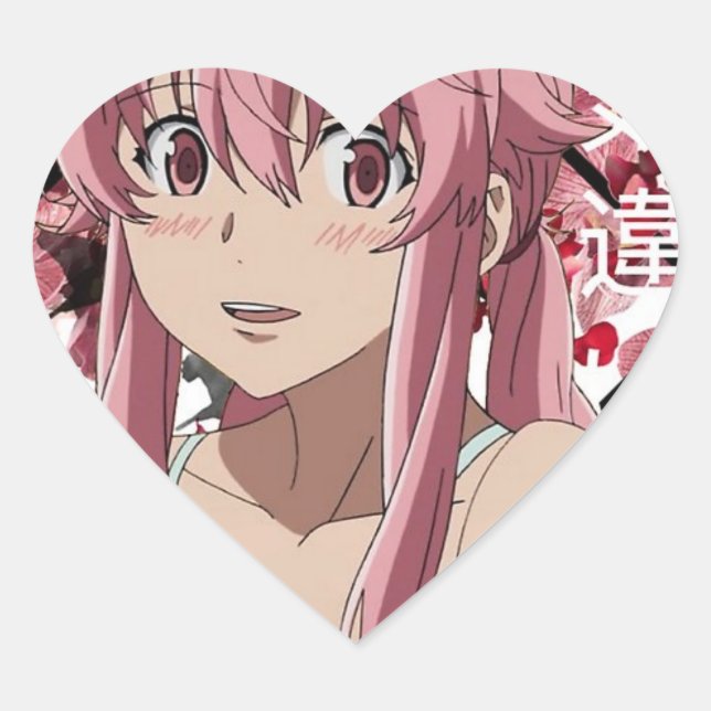 Yuno Gasai Sticker For Laptops and Notebooks Anime (Front)