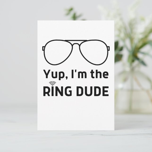 Yup Im the ring dude funny kids girls boys Thank You Card (Standing Front)