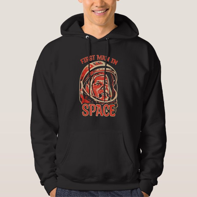 Yuri Gagarin Cosmonaut Astronaut First Space Sovie Hoodie (Front)
