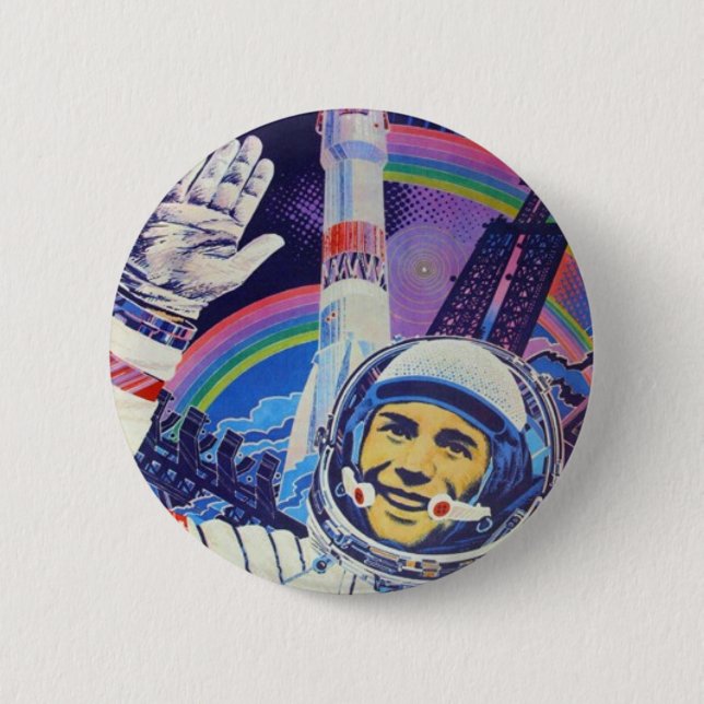 Yuri Gagarin cosmonaute button (Front)