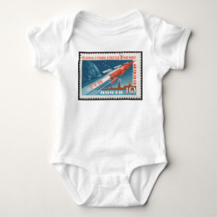 Yuri Gagarin Vostok 1 is 1st Man in Space Baby Bodysuit