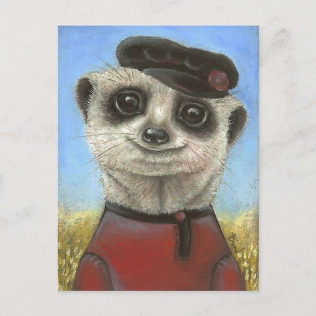 Yuri the meerkat postcard (Front)