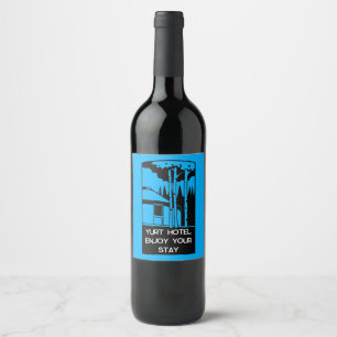 Yurt Living And Vacations Keychain Wine Label