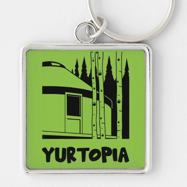 Yurt Living In Nature Key Ring (Front)