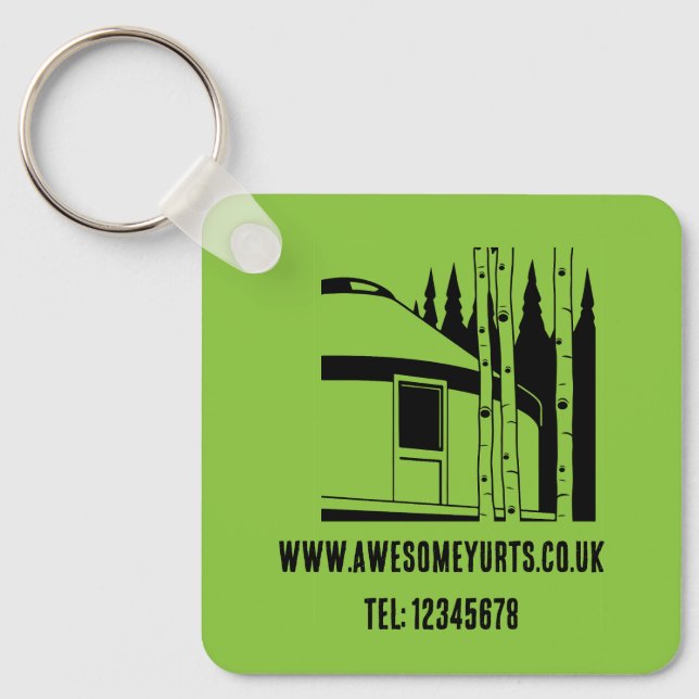Yurt Living In Nature Key Ring (Front)
