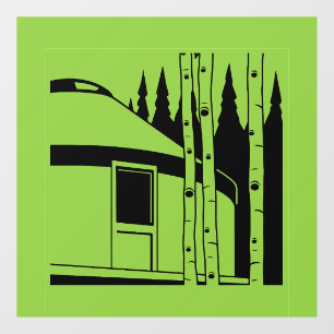 Yurt Living In Nature Window Cling