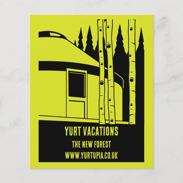 Yurt Vacation Rentals Flyer (Front)