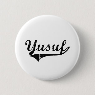 Yusuf Classic Style Name 6 Cm Round Badge