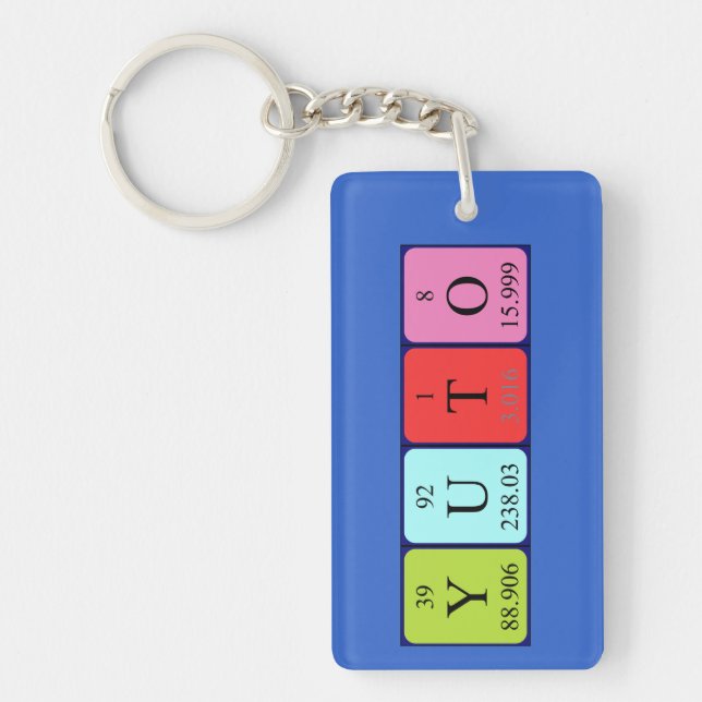 Yuto periodic table name keyring (Front)