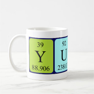 Yuuna periodic table name mug
