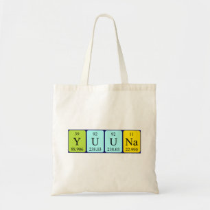 Yuuna periodic table name tote bag