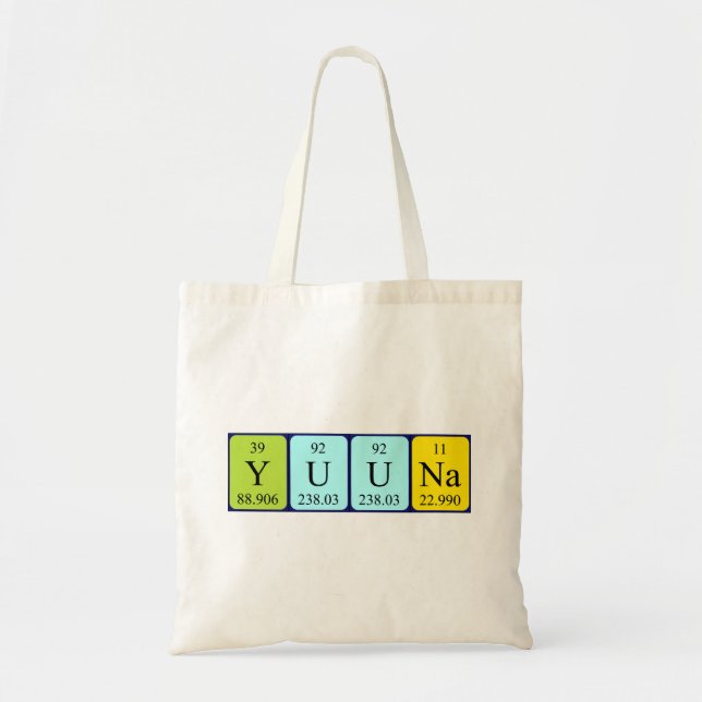 Yuuna periodic table name tote bag (Front)