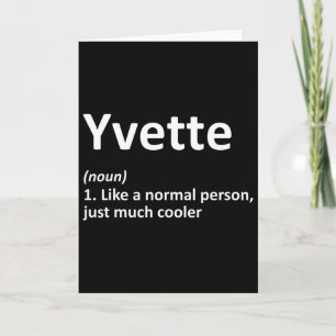 Yvette Definition Personalised Name Funny Birthday Card