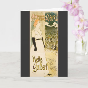 Yvette Guilbert by Theophile Alexandre Steinlen Card