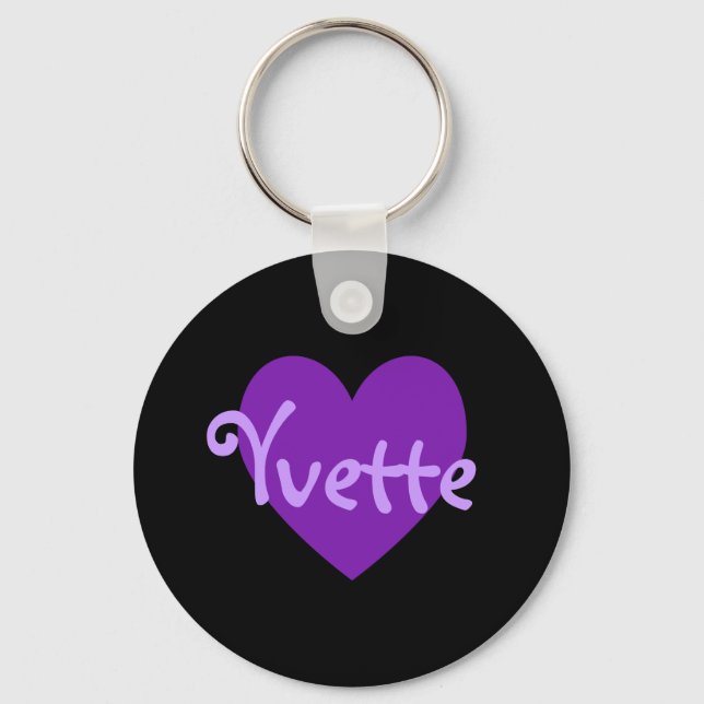 Yvette in Purple Key Ring (Front)