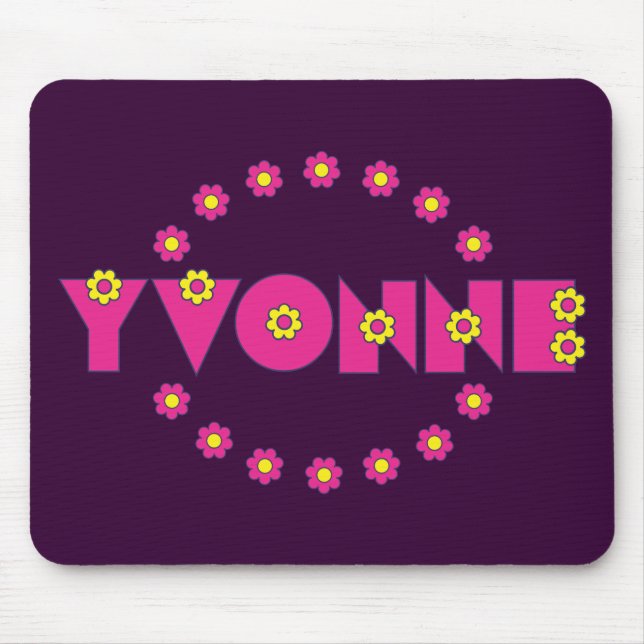 Yvonne Flores Pink Mouse Mat (Front)