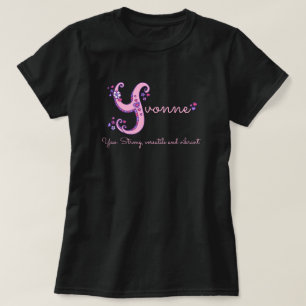 Yvonne girls name and meaning Y monogram shirt