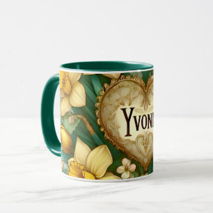YVONNE ~ Mug personalised ~ daffodils ~