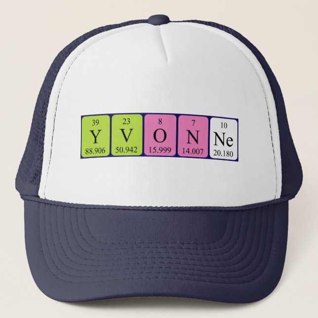 Yvonne periodic table name hat (Front)