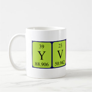 Yvonne periodic table name mug