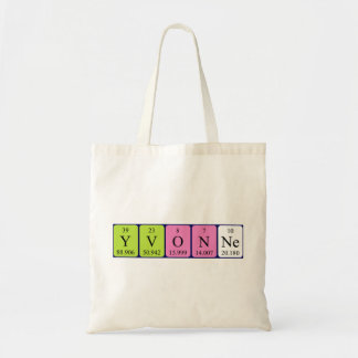 Yvonne periodic table name tote bag