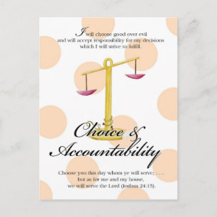 YW Value Card -Choice and Accountability