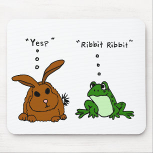 YY- Funny Rabbit and Frog Cartoon Mouse Mat
